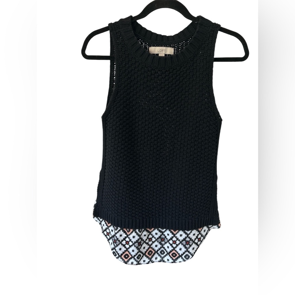 Ann Taylor Loft ~ Patchwork Two In One Sweater Ta… - image 5